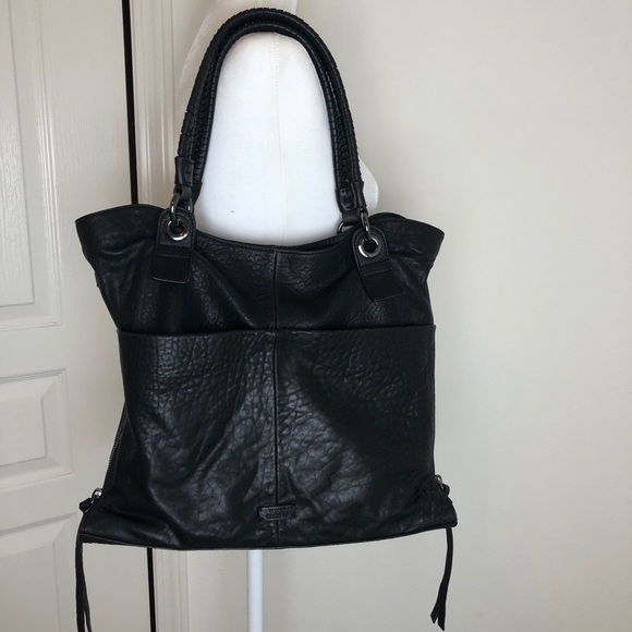 Vince Camuto Black Shoulder Bag Tote - Picture 2 of 16